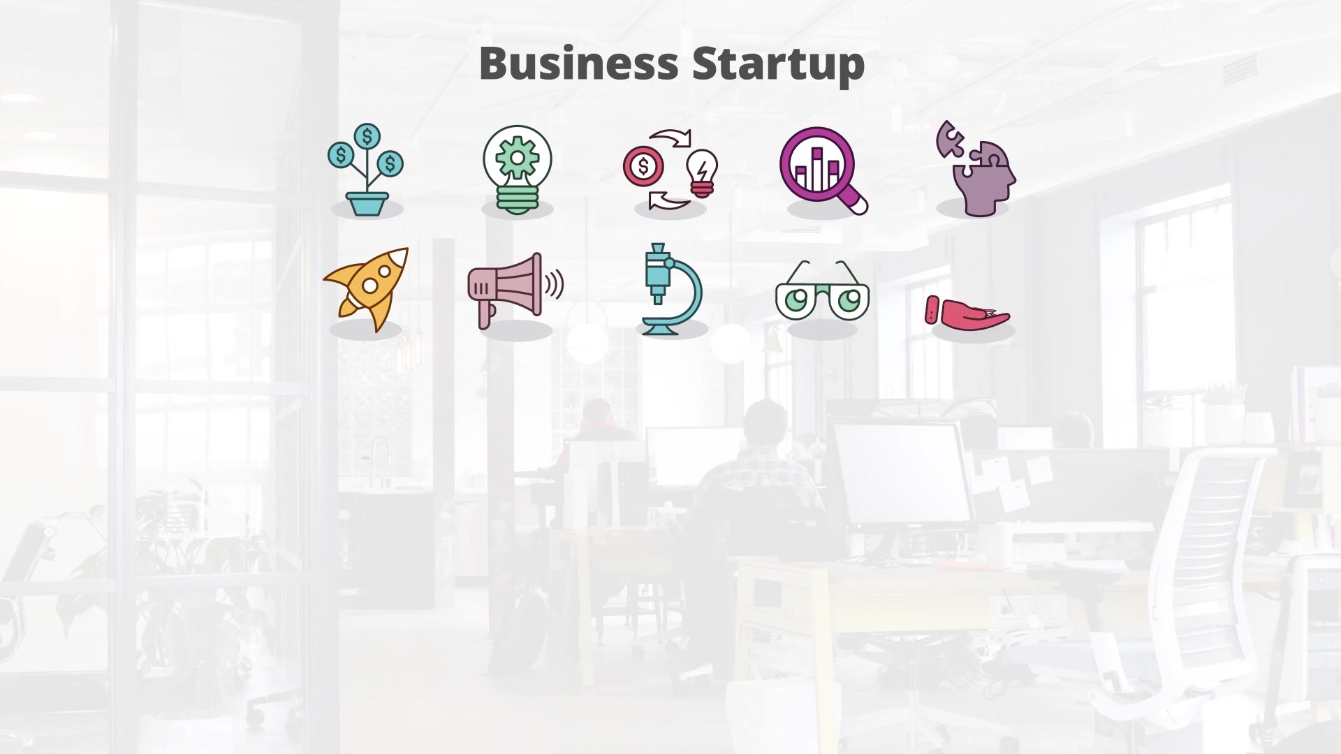 Business Startup Flat Animation Icons - Download Videohive 23381216