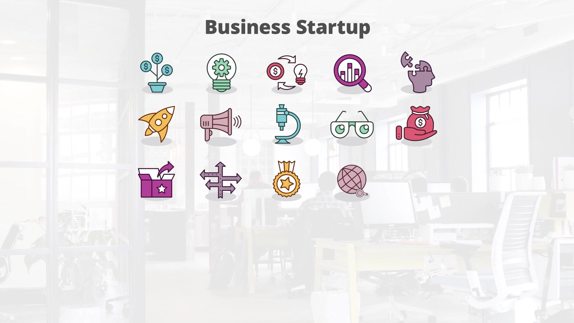 Business Startup Flat Animation Icons - Download Videohive 23381216