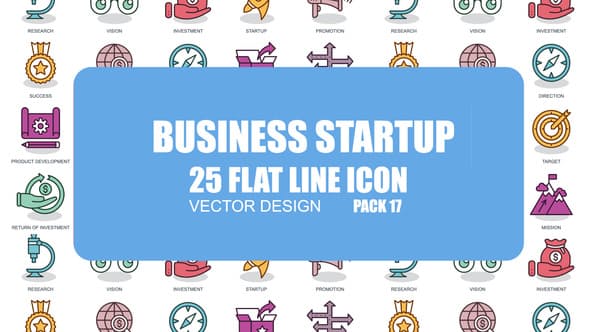 Business Startup Flat Animation Icons - Download Videohive 23381216