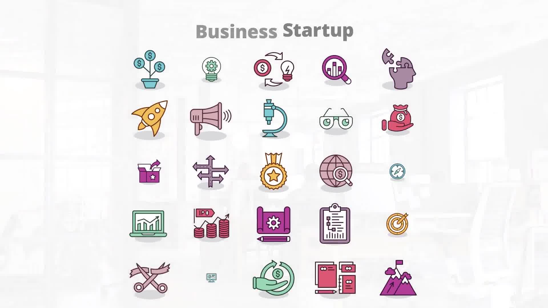 Business Startup – Flat Animation Icons (MOGRT) Videohive 23662303 Premiere Pro Image 11