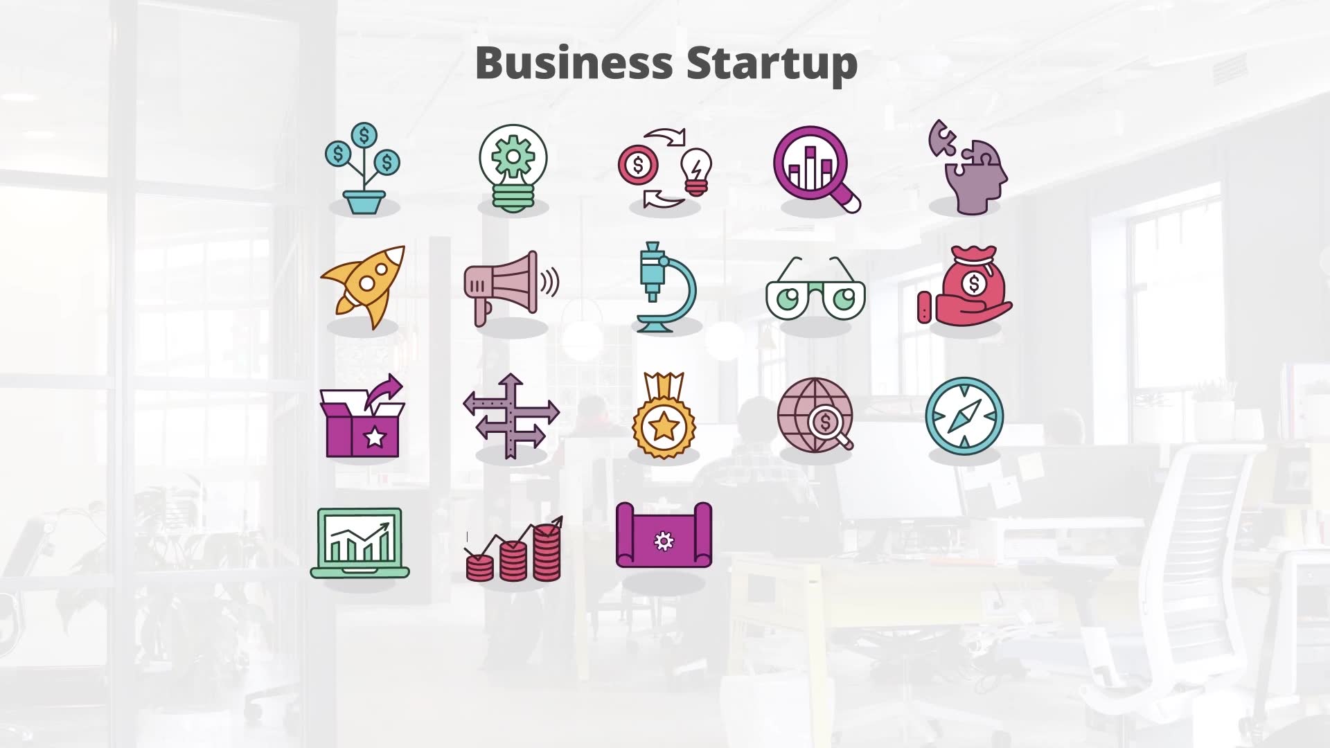 Business Startup – Flat Animation Icons (MOGRT) Videohive 23662303 Premiere Pro Image 7