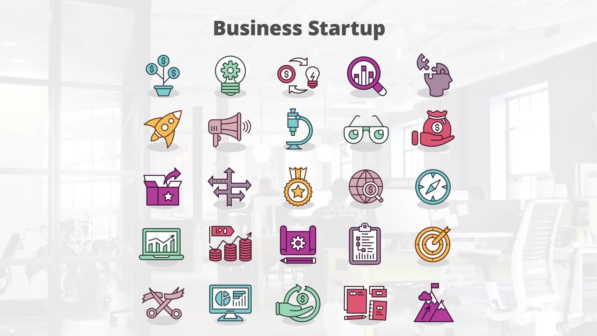 Business Startup – Flat Animation Icons (MOGRT) Videohive 23662303 Premiere Pro Image 9