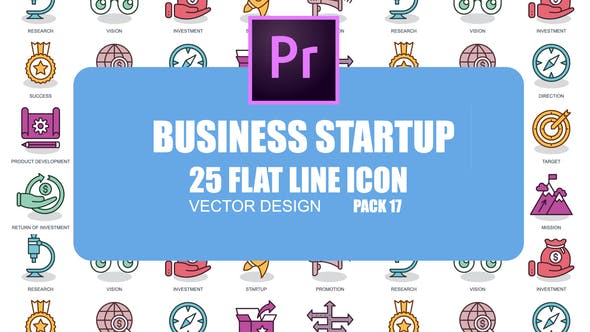 Business Startup – Flat Animation Icons (MOGRT) - 23662303 Videohive Download