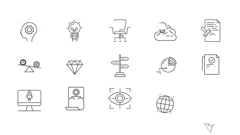 Business & Startup Line Icons Videohive 33145242 After Effects Image 1