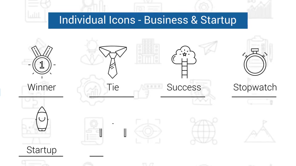 Business & Startup Line Icons Videohive 33145242 After Effects Image 8