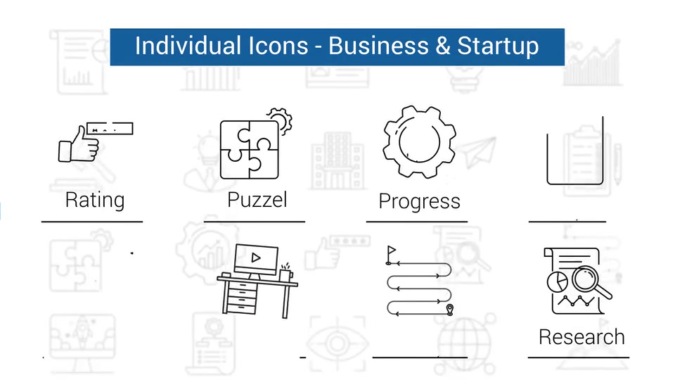 Business & Startup Line Icons Videohive 33145242 After Effects Image 9
