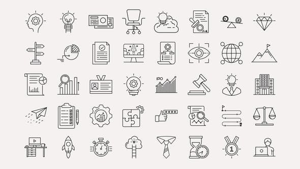 Business & Startup Line Icons - Download Videohive 33145242