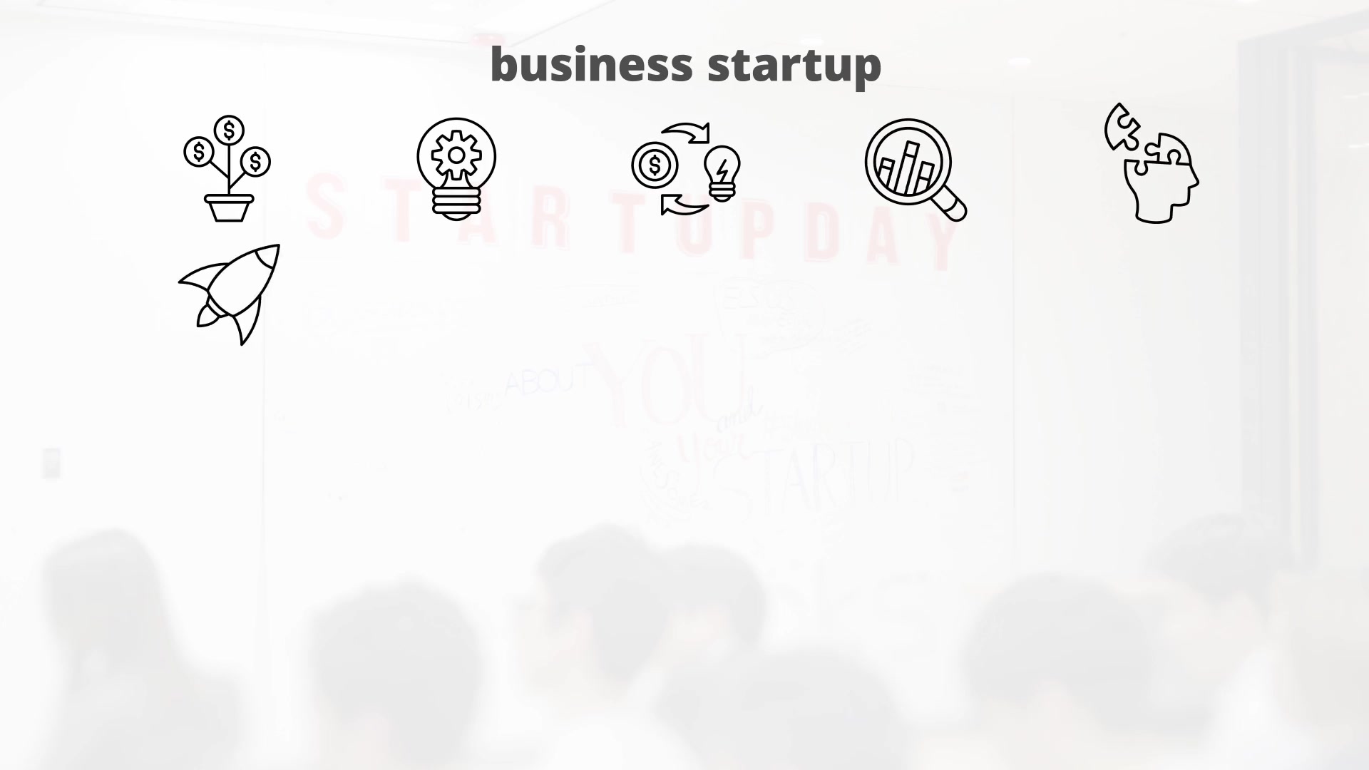 Business Startup – Thin Line Icons Videohive 23595929 After Effects Image 4