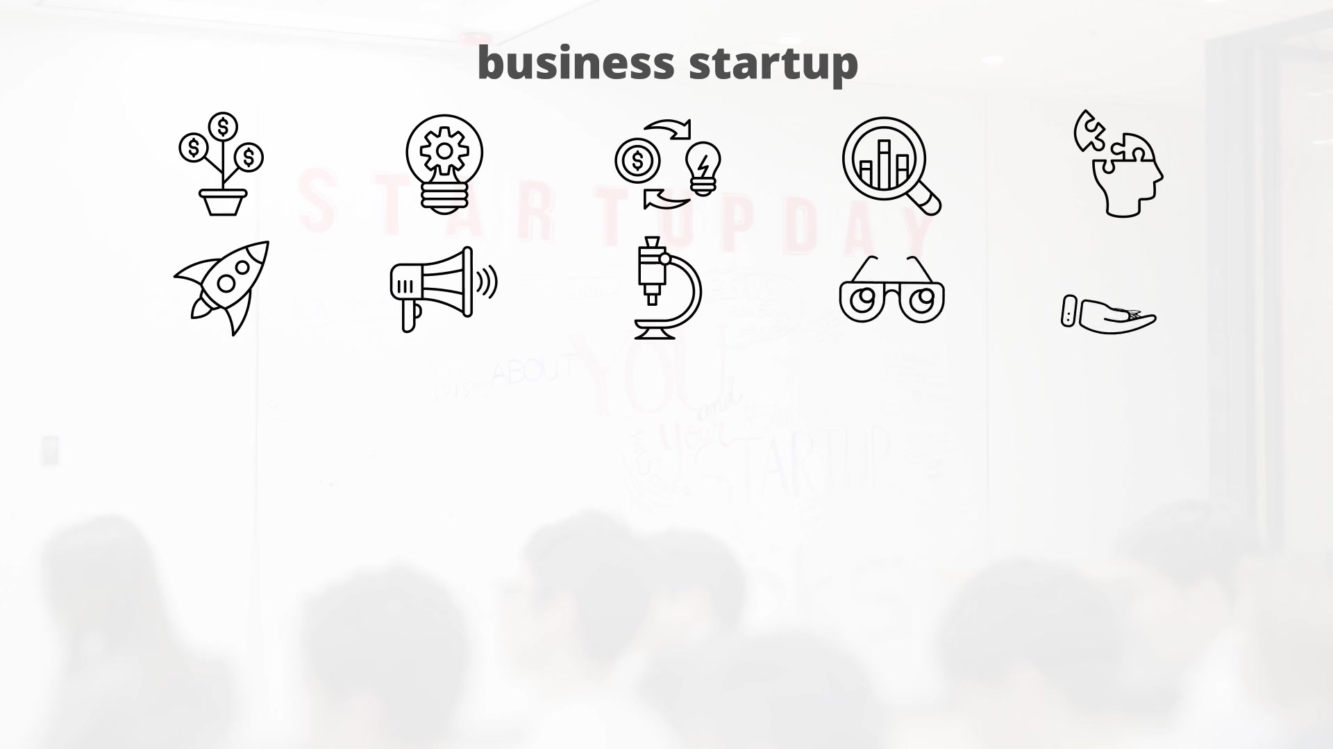 Business Startup – Thin Line Icons Videohive 23595929 After Effects Image 5