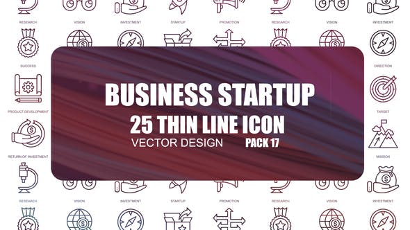 Business Startup – Thin Line Icons - 23595929 Download Videohive