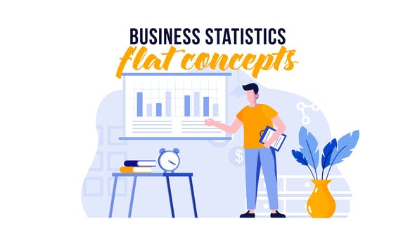 Business statistics Flat concept - Download Videohive 29800492