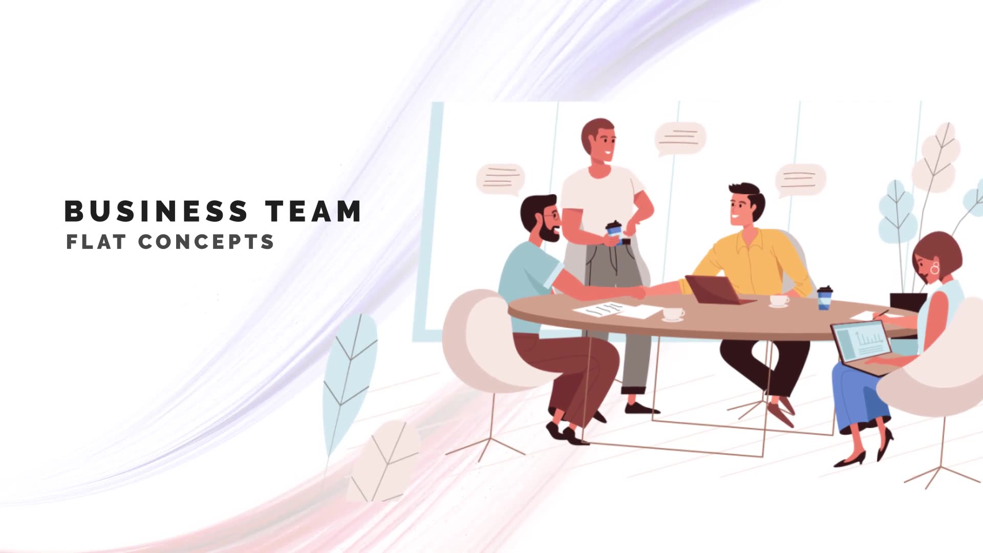 Business team Flat Concept Videohive 33298409 After Effects Image 2