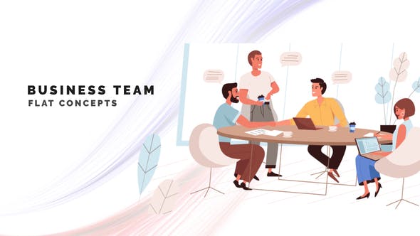 Business team Flat Concept - Videohive Download 33298409