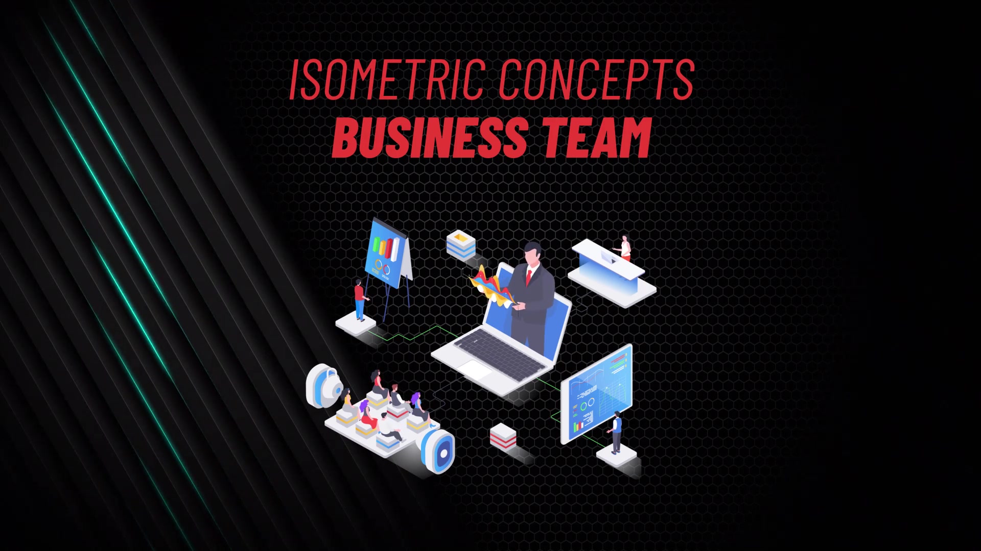 Business Team Isometric Concept Videohive 31223437 After Effects Image 4