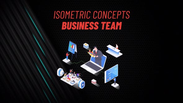 Business Team Isometric Concept - Download 31223437 Videohive