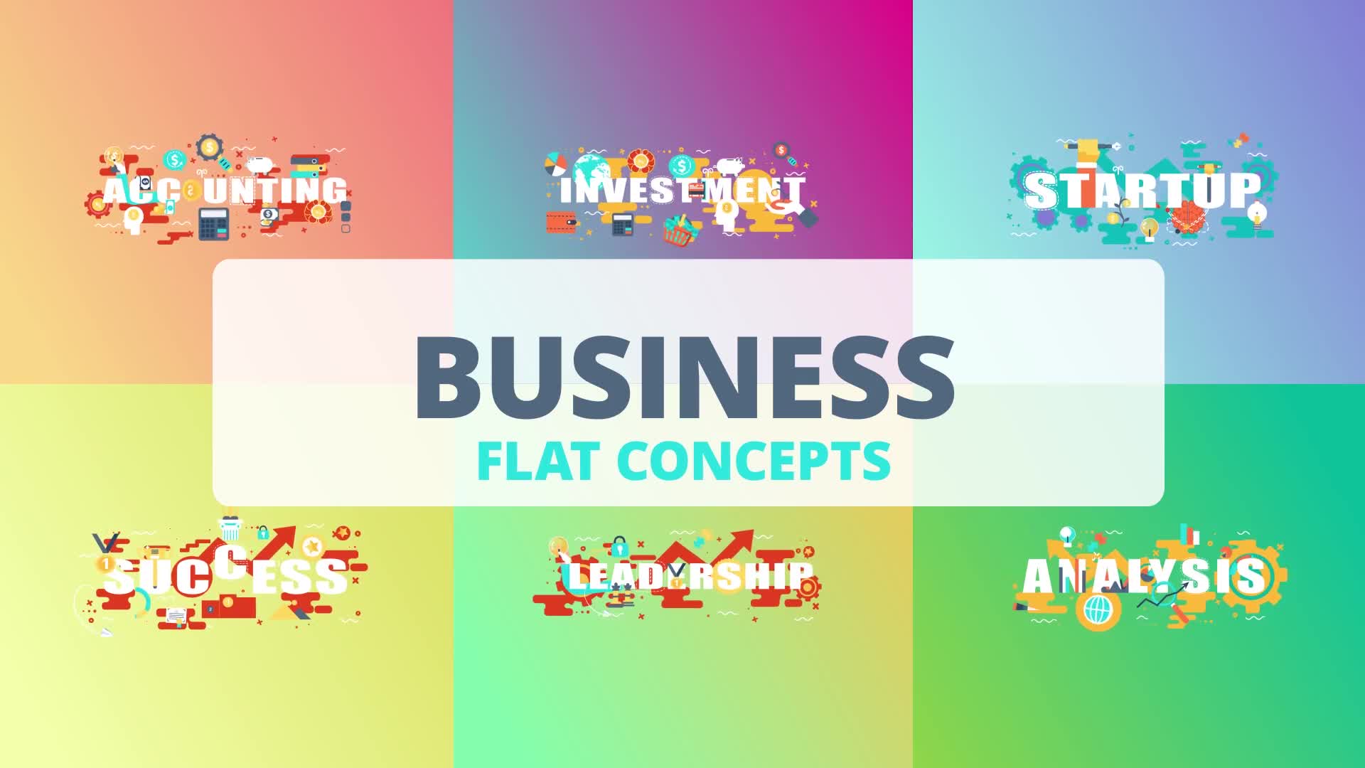 Business Typography Flat Concept Videohive 23815946 After Effects Image 1