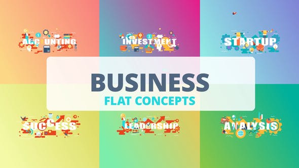 Business Typography Flat Concept - 23815946 Download Videohive