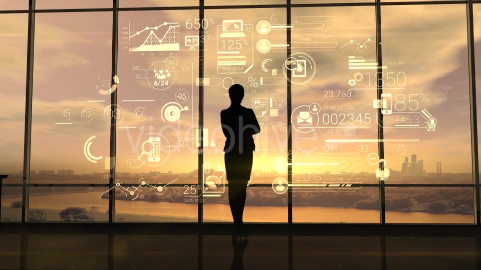 Business Woman And Corporate Infographics - Download Videohive 21508343