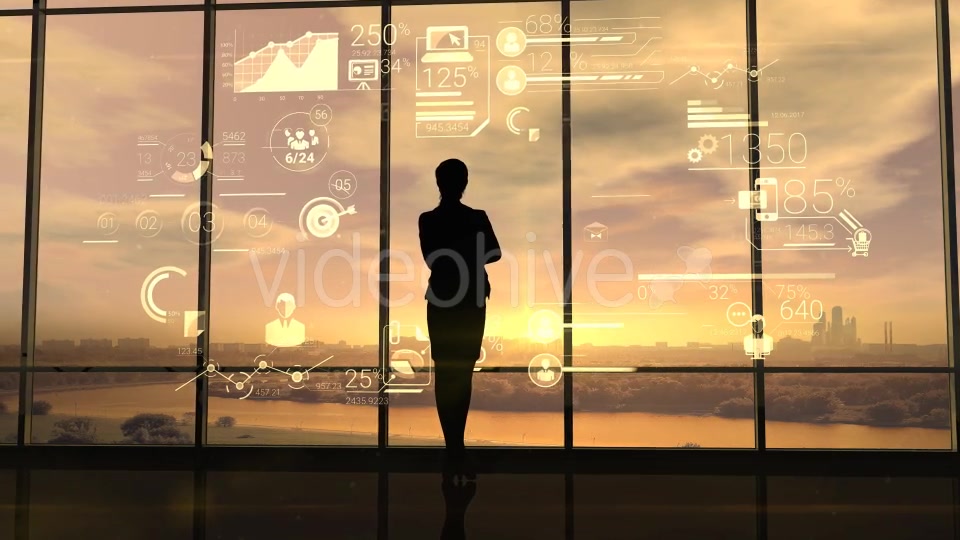 Business Woman And Corporate Infographics - Download Videohive 21508343