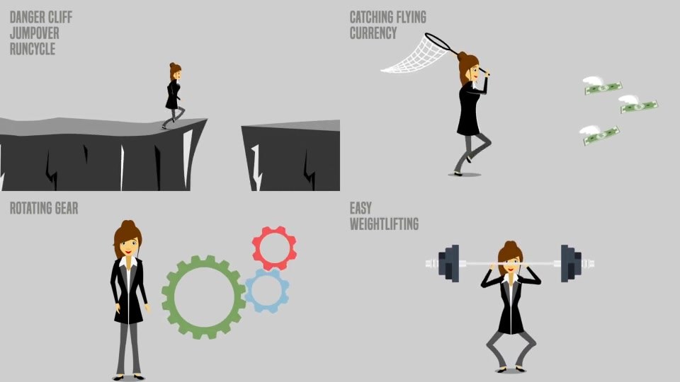 Business Woman Doing Things Animation - Download Videohive 19853611