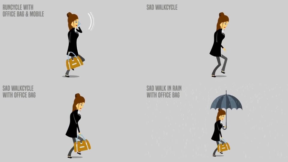 Business Woman Doing Things Animation - Download Videohive 19853611
