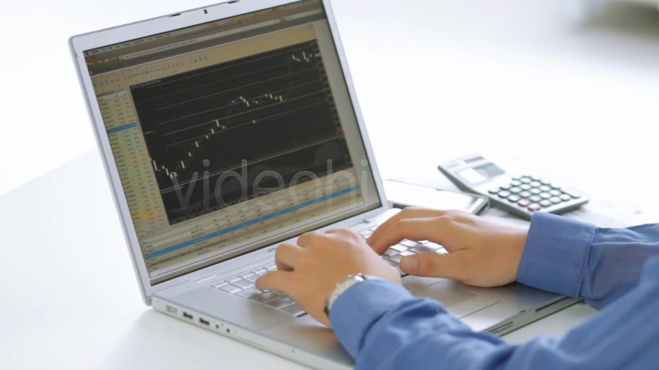 Businessman Checking Stock Market At His Laptop  Videohive 4356192 Stock Footage Image 7