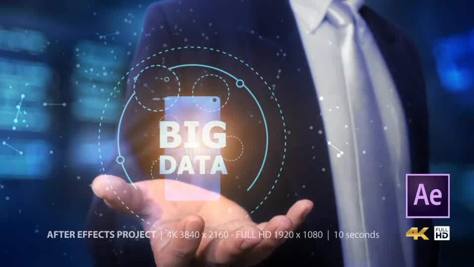 Businessman Open Hand Big Data Videohive 24982264 After Effects Image 1