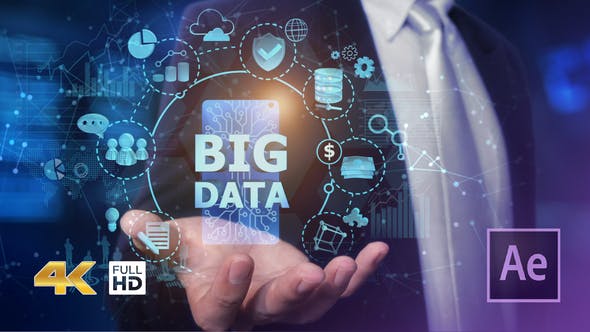 Businessman Open Hand Big Data - Videohive Download 24982264