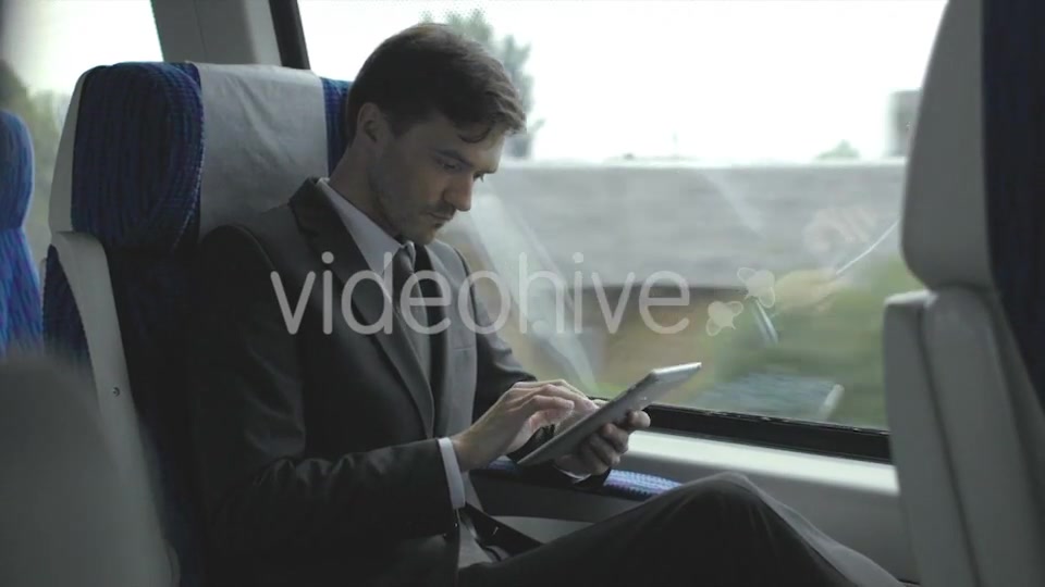 Businessman Travel With Train  Videohive 12188805 Stock Footage Image 3