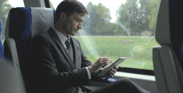 Businessman Travel With Train  - 12188805 Download Videohive