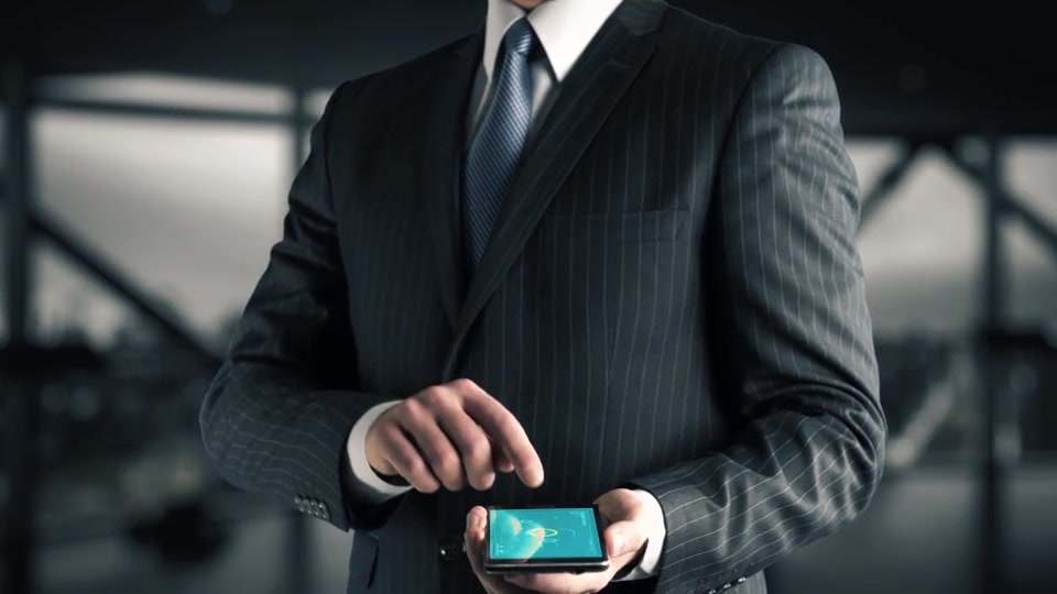 Businessman with Hologram Phone Videohive 21612818 After Effects Image 8