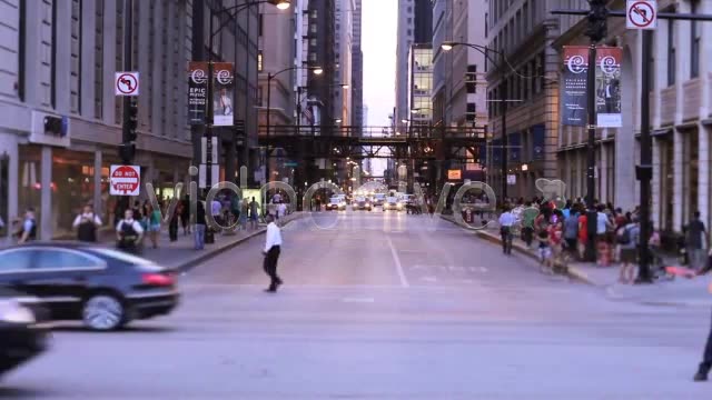 Busy Street In Downtown City Of Chicago  Videohive 2702455 Stock Footage Image 2