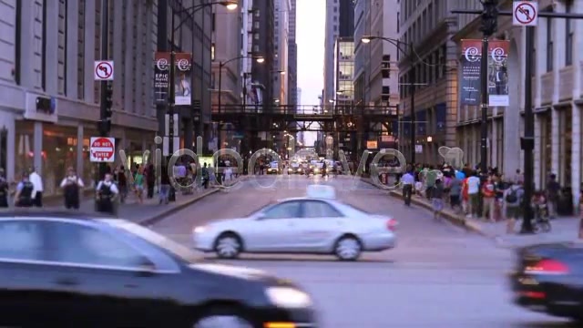 Busy Street In Downtown City Of Chicago  Videohive 2702455 Stock Footage Image 3