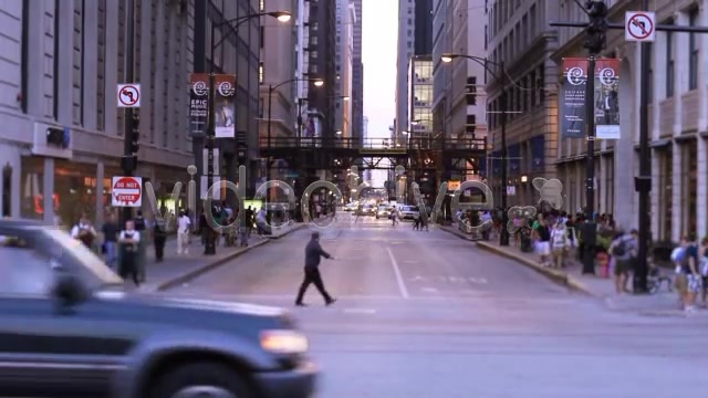 Busy Street In Downtown City Of Chicago  Videohive 2702455 Stock Footage Image 9