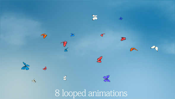 Butterflies Animations Pack - Download Videohive 16974094