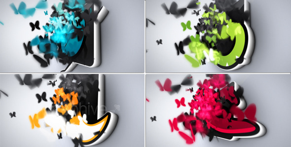 Butterflies Logo Reveal - Download Videohive 3282067