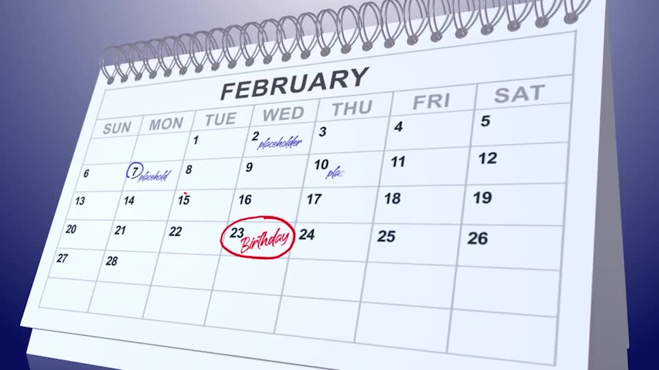 Calendar Element 3D Videohive 37075474 After Effects Image 2