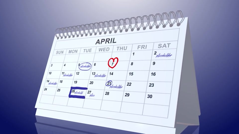 Calendar Element 3D Videohive 37075474 After Effects Image 4
