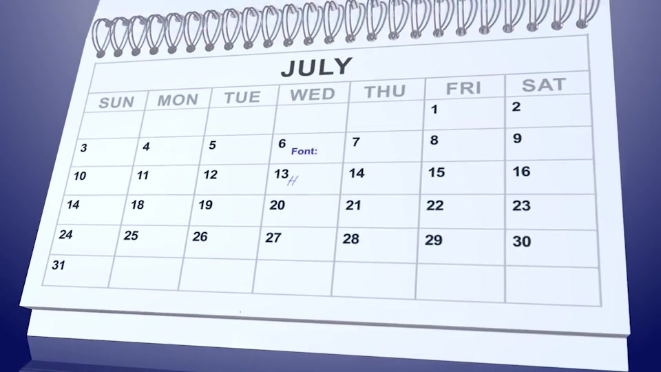 Calendar Element 3D Videohive 37075474 After Effects Image 6