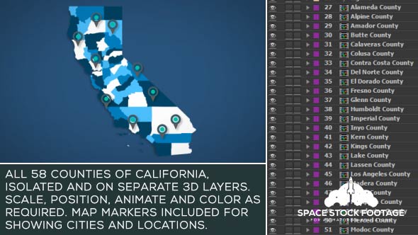California Map Kit - Download Videohive 17641490
