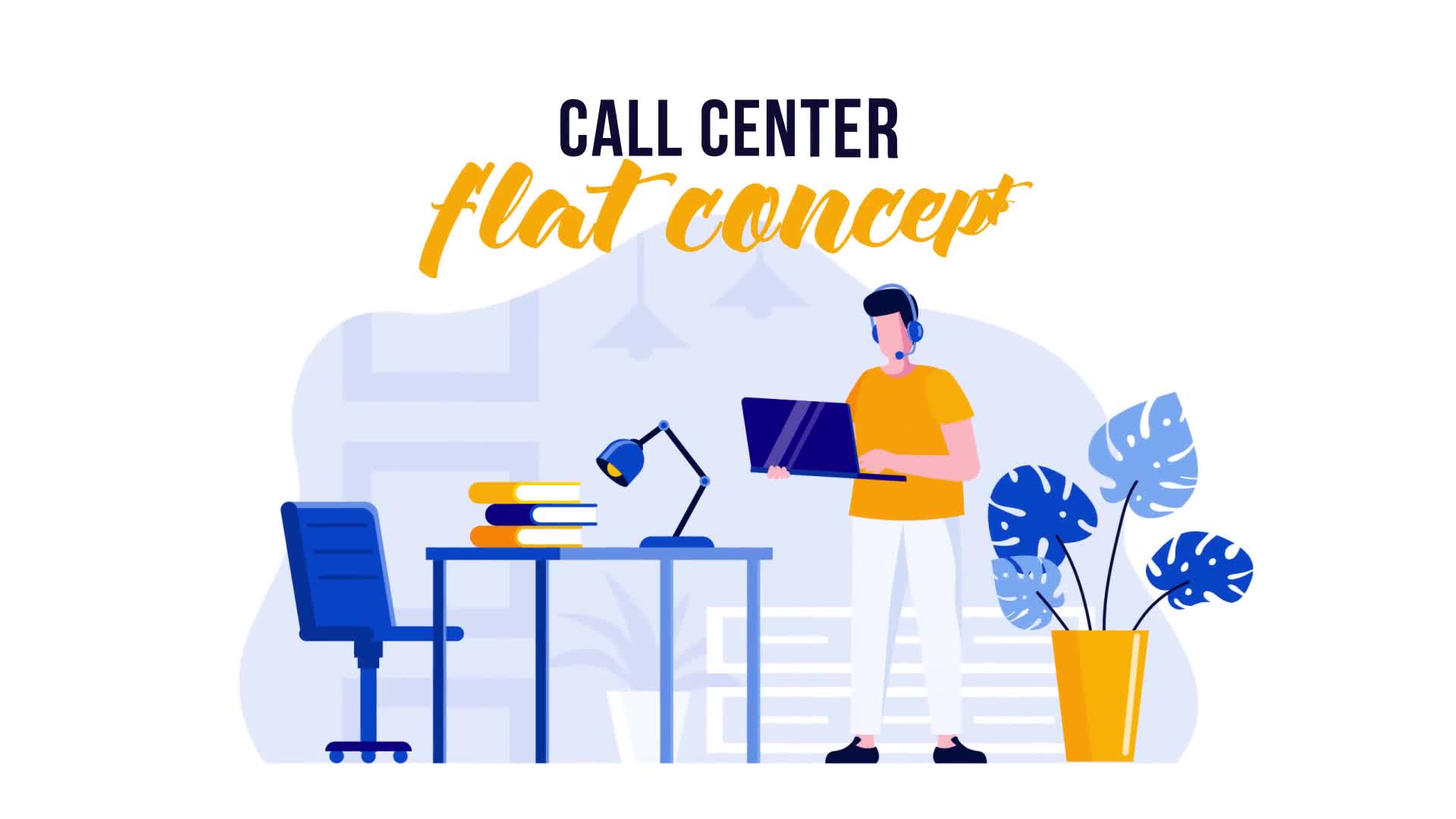 Call center Flat Concept Videohive 29529523 After Effects Image 1