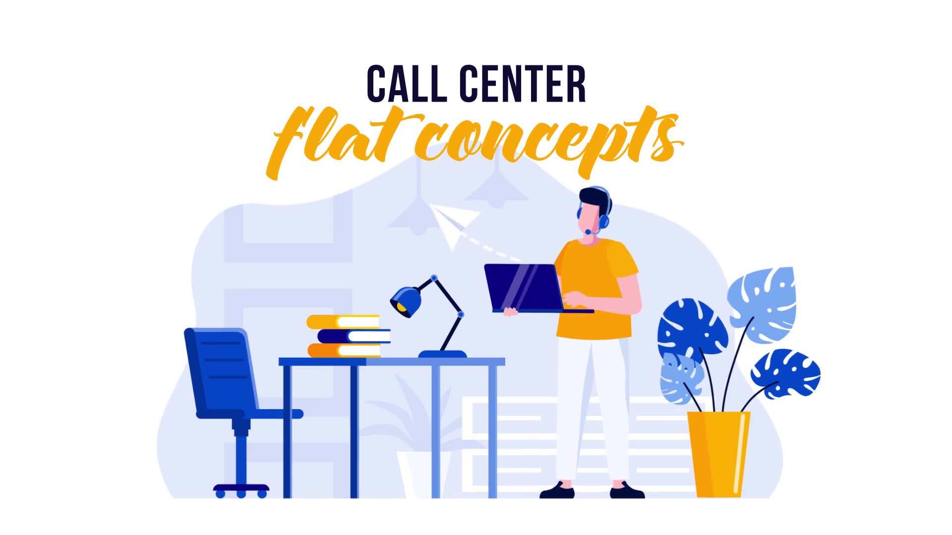Call center Flat Concept Videohive 29529523 After Effects Image 2