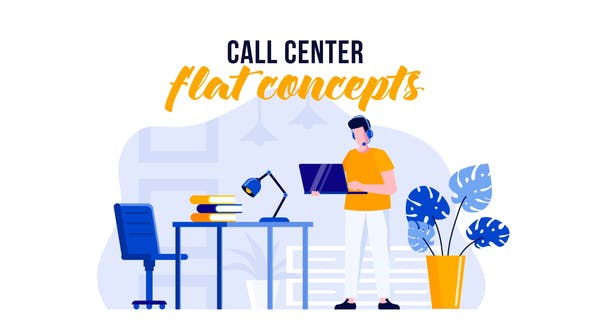 Call center Flat Concept - 29529523 Download Videohive