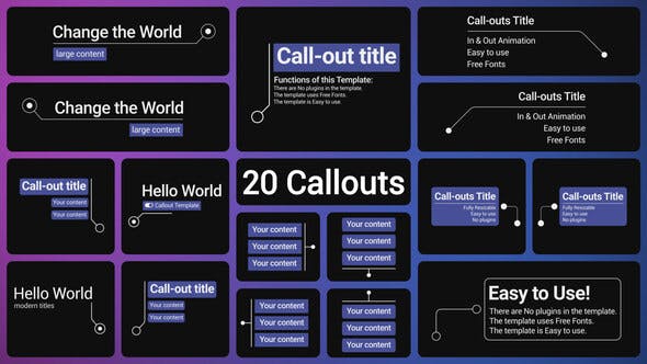 Call outs | Infographics - Videohive Download 52537567