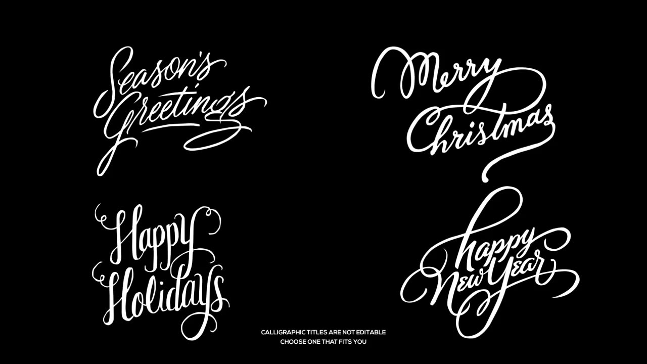 Calligraphic Christmas Title - Download Videohive 19143358