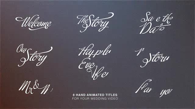 Calligraphic Wedding Title Set Videohive 7894292 Motion Graphics Image 1