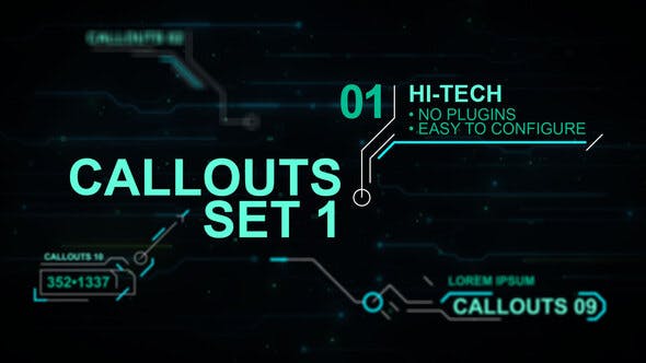 Callouts set 1 hi tech - 24318158 Videohive Download