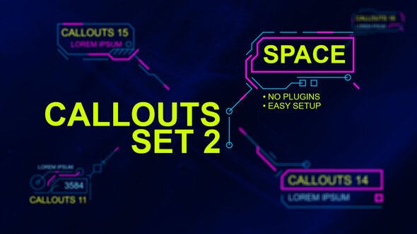 Callouts set 2 space - Download Videohive 24318176