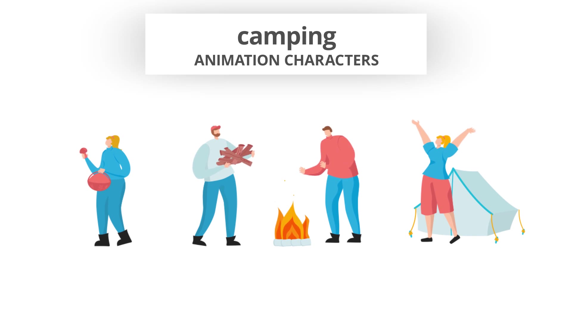 Camping Character Set Videohive 29102352 After Effects Image 7
