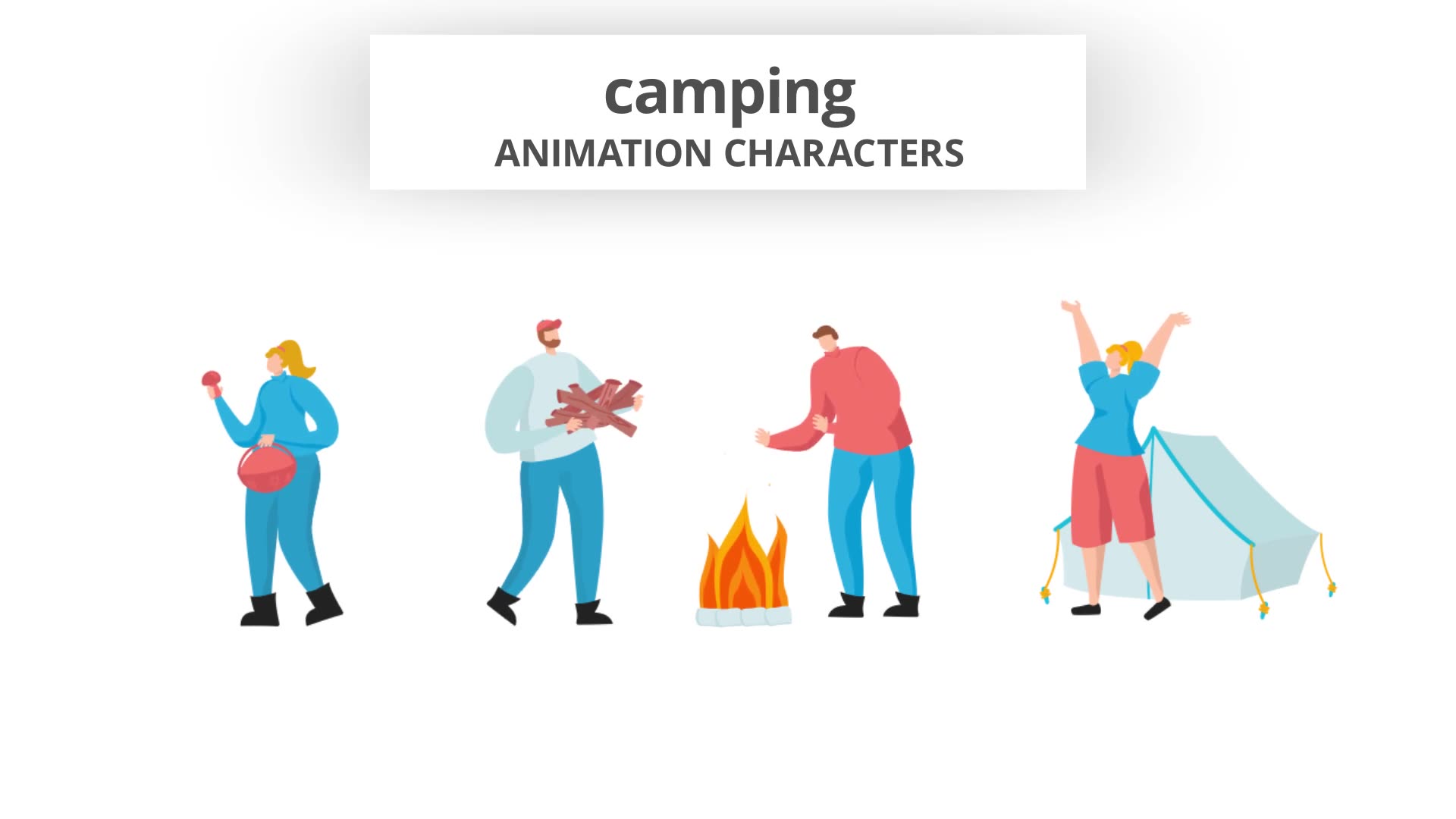 Camping Character Set Videohive 29102352 After Effects Image 8